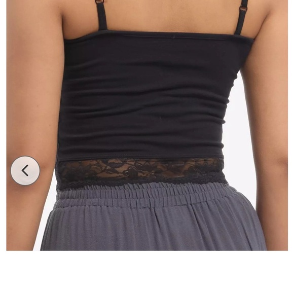 Black Angel Hello Kitty Crop Top Cami with Lace Trim - Picture 2 of 2